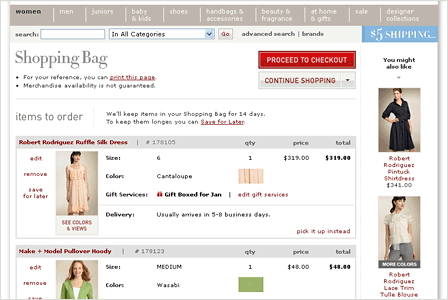 Shopping Bag Update