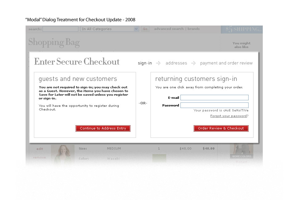 Retail Checkout Sign-in